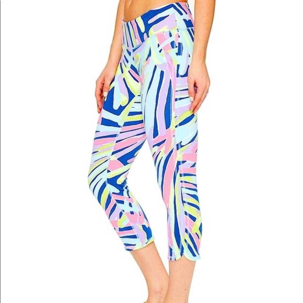 Lilly Pulitzer Luxletic‎ Capri Leggings XS Colorful Print Activewear